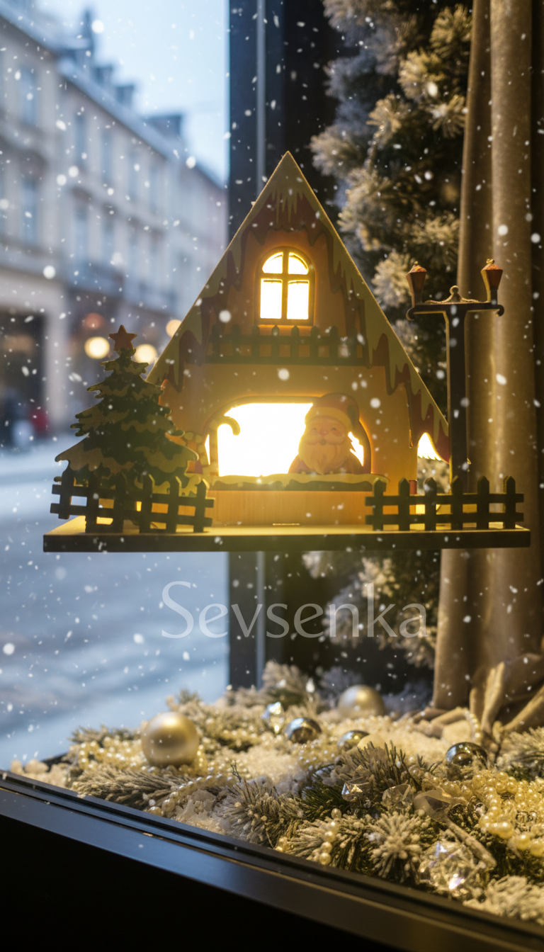 Led Işıklı Noel Evi 28cm Işıltılı Yılbaşı Evim Koleksiyonu 2027 Yılbaşı Hediyeleri