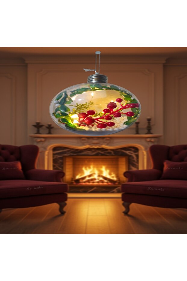 Premium Seri Led Işıklı Kokina Çiçekli Ampül Dekoratif Yılbaşı Süsleme Lambası 2027 Yılbaşı Hediyeleri