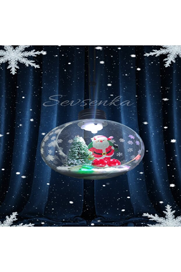 Sınırlı Üretim RGB Işıklı Noel Baba Figürlü Lüks Süs Top Ampül 2027 Yılbaşı Hediyeleri
