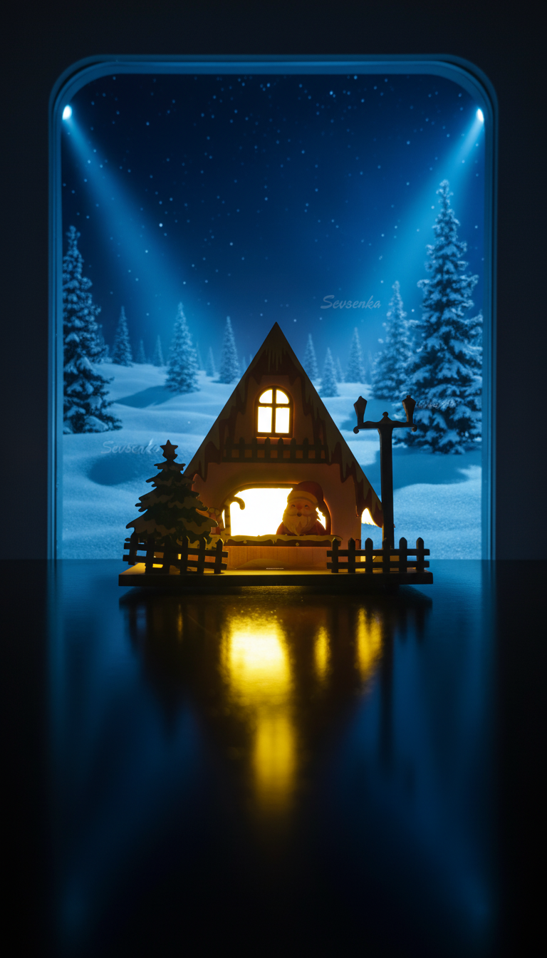 Led Işıklı Noel Evi 28cm Işıltılı Yılbaşı Evim Koleksiyonu 2027 Yılbaşı Hediyeleri