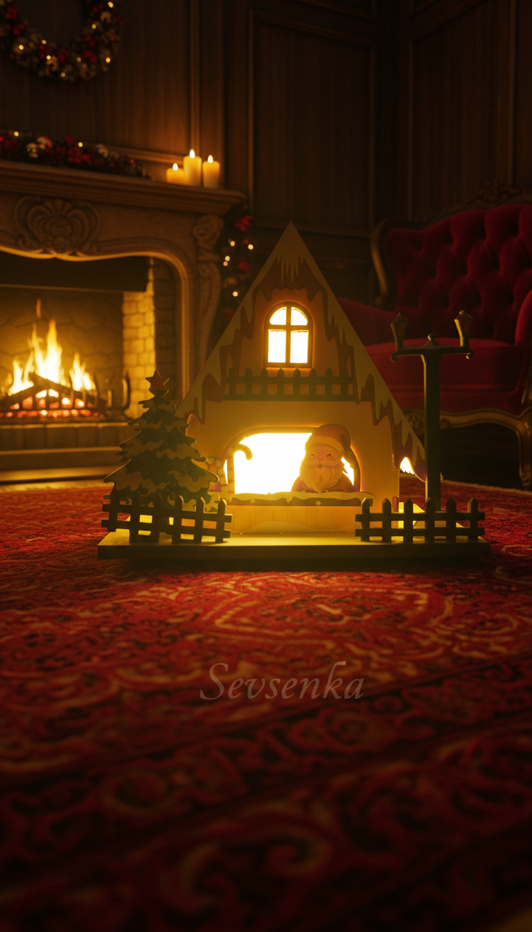 Led Işıklı Noel Evi 28cm Işıltılı Yılbaşı Evim Koleksiyonu 2027 Yılbaşı Hediyeleri