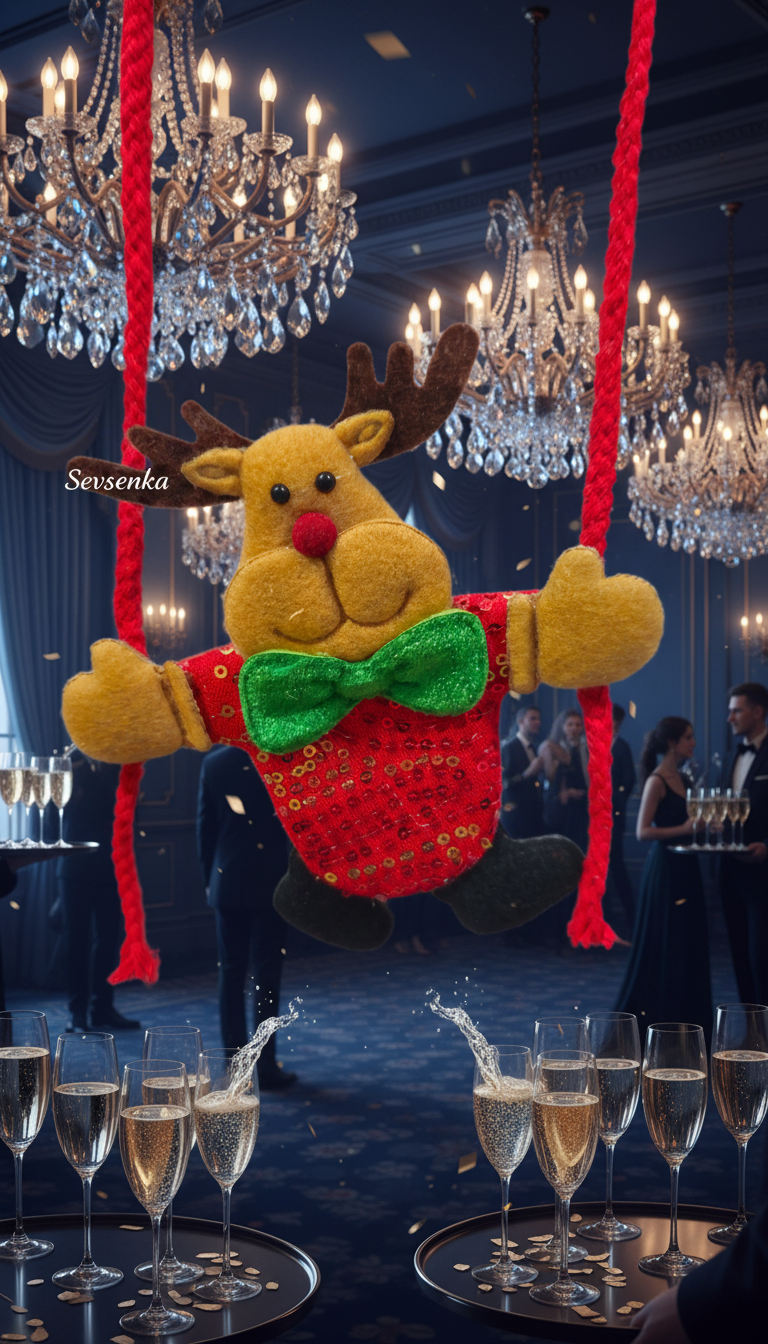 Kapı Süsü 3lü Noel Baba ve Ailesi 2027 Yılbaşı Hediyeleri
