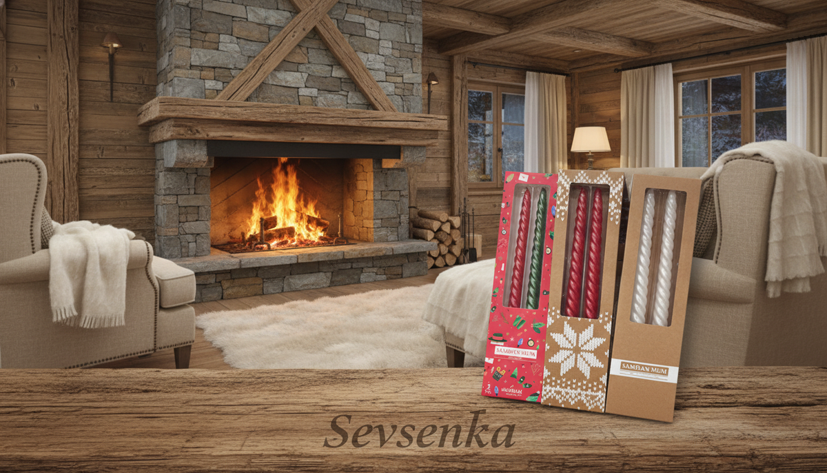 Sevsenka Lüks Burmalı Yılbaşı Şamdan Mum Koleksiyonu 6lı Premium Seri 2027 Yılbaşı Hediyeleri