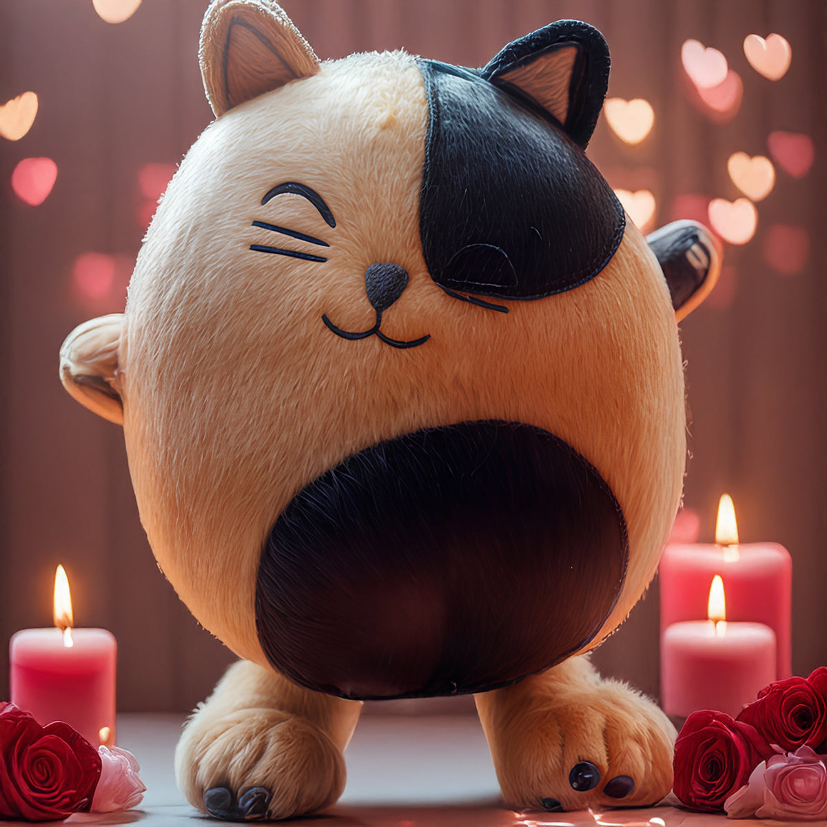 Marshmallow Kedicik Sarı 60cm - 14 Şubat Sevgililer Günü Hediyesi