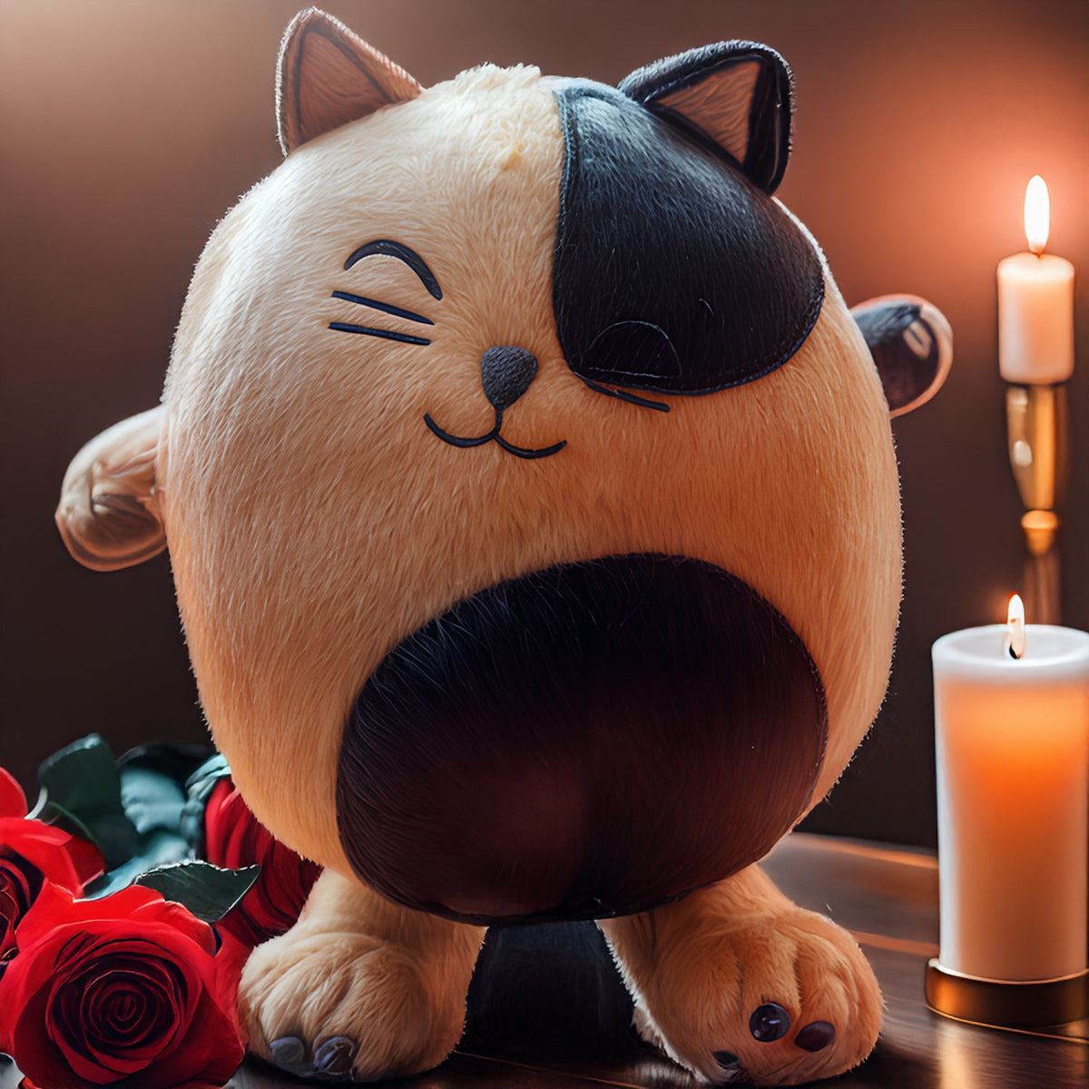 Marshmallow Kedicik Sarı 60cm - 14 Şubat Sevgililer Günü Hediyesi