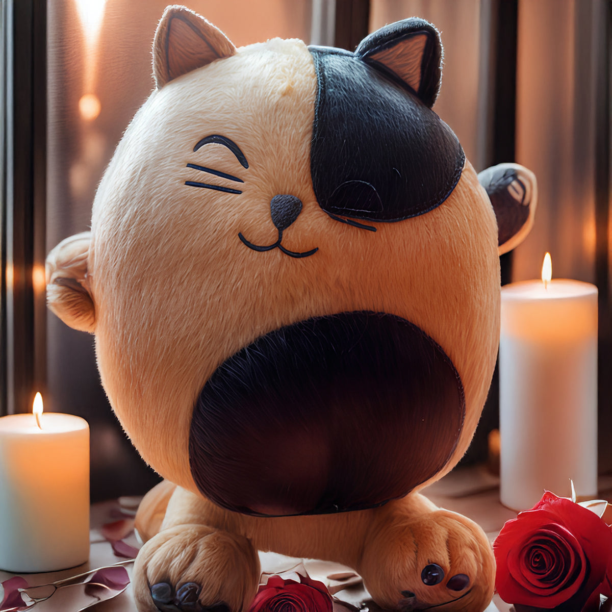 Marshmallow Kedicik Sarı 60cm - 14 Şubat Sevgililer Günü Hediyesi