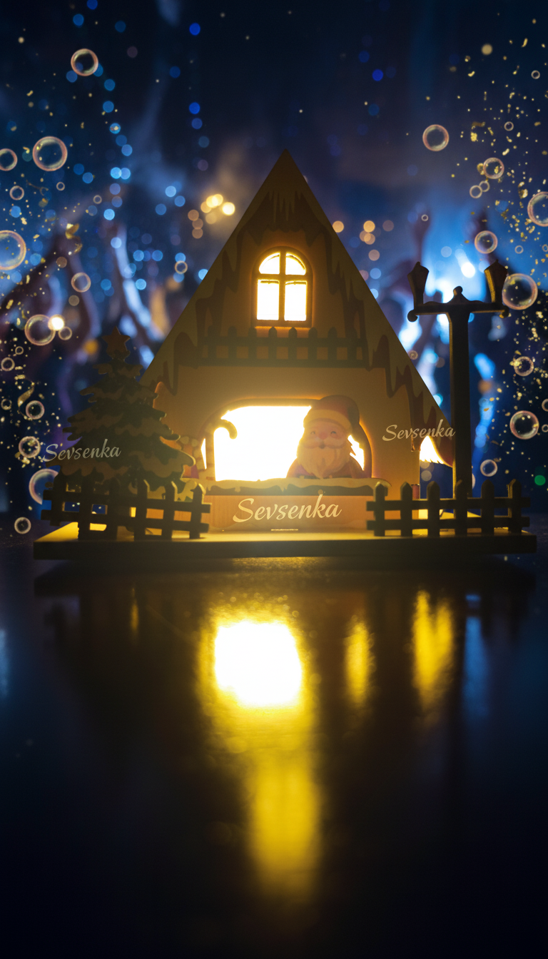 Led Işıklı Noel Evi 28cm Işıltılı Yılbaşı Evim Koleksiyonu 2027 Yılbaşı Hediyeleri