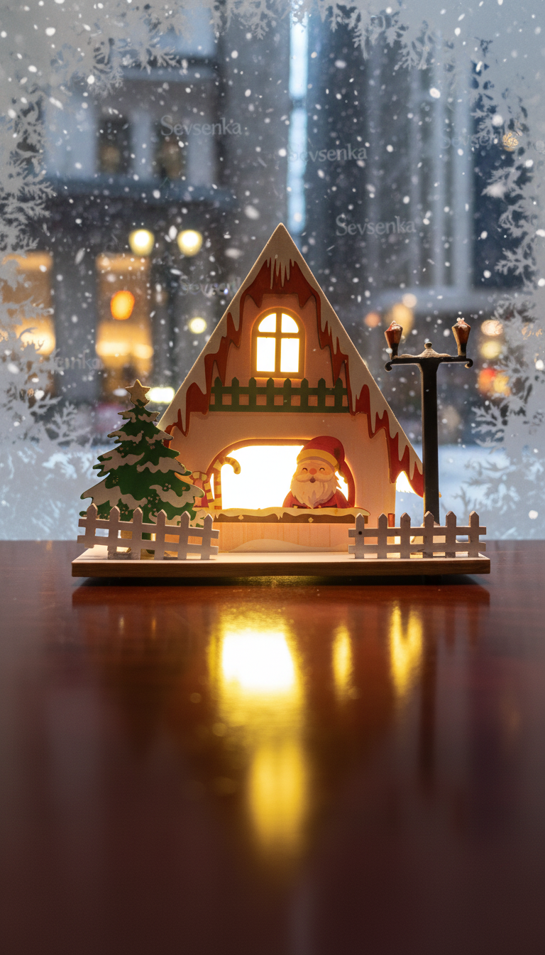 Led Işıklı Noel Evi 28cm Işıltılı Yılbaşı Evim Koleksiyonu 2027 Yılbaşı Hediyeleri