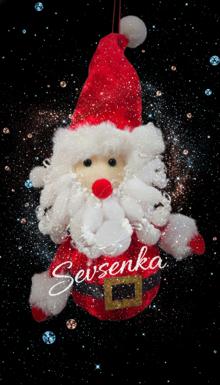 Sevsenka Işıltılı Kırmızı Noel Baba Maskotu Dekoratif Süs 2027 Yılbaşı Hediyeleri