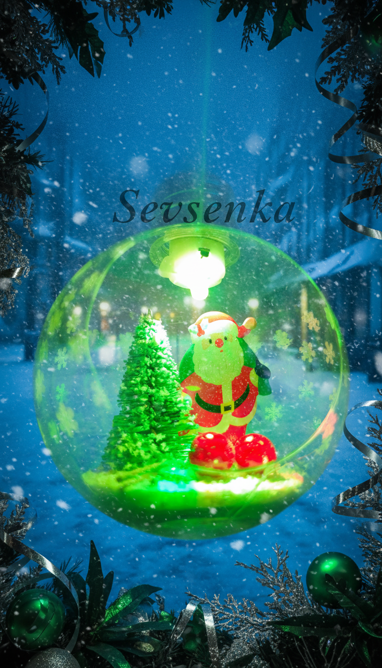 Led Full RGB Işıklı Noel Baba Ve Süslemeli Sınırlı Sayıda Özel Seri Ampül 2027 Özel Yılbaşı Hediyeleri
