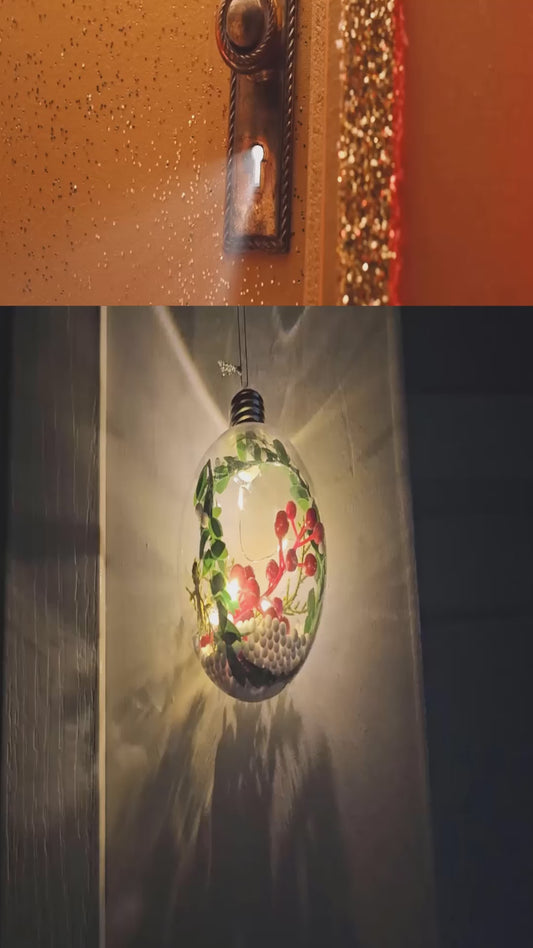Premium Seri Led Işıklı Kokina Çiçekli Ampül Dekoratif Yılbaşı Süsleme Lambası 2027 Yılbaşı Hediyeleri